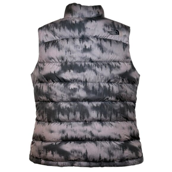 The North Face Womens M Nuptse 2 700 Goose Down Puffer Vest Forrest Print - Picture 2 of 11